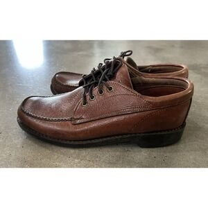 GOKEY Sauvage Bison Leather Mens Size 8.5 E Brown Oxford Shoes Loafers